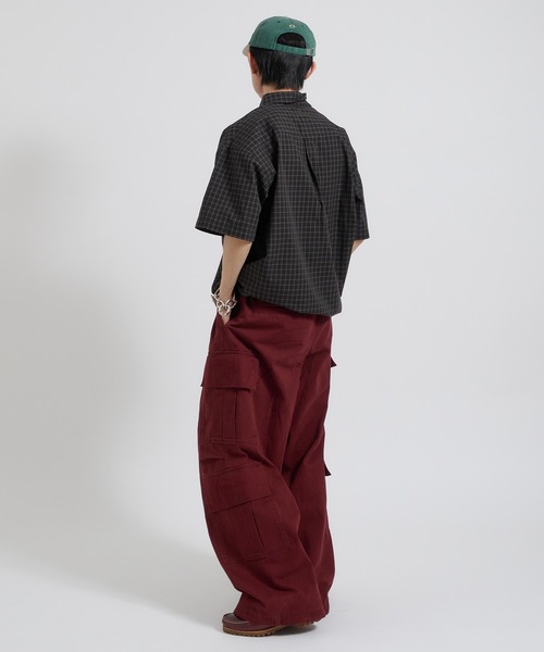 Perushu(ペルーシュ)の「カジュアルギミックチェックワークシャツ(シャツ/ブラウス・メンズ・ブラウン/グリーン/ボルドー・MEDIUM/LARGE)」の11枚目の写真