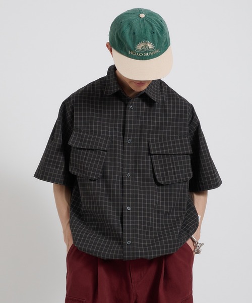 Perushu(ペルーシュ)の「カジュアルギミックチェックワークシャツ(シャツ/ブラウス・メンズ・ブラウン/グリーン/ボルドー・MEDIUM/LARGE)」の4枚目の写真