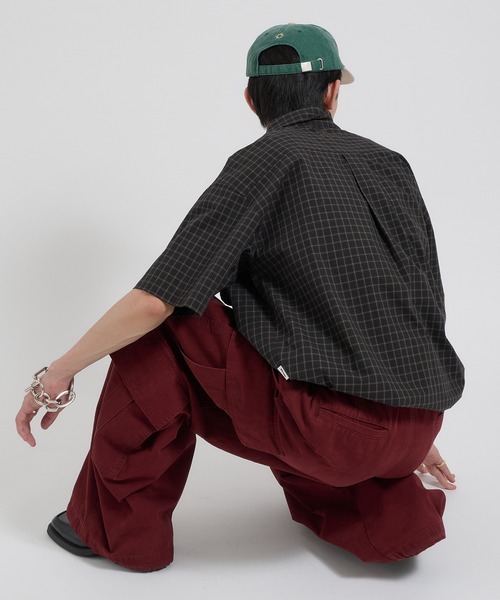 Perushu(ペルーシュ)の「カジュアルギミックチェックワークシャツ(シャツ/ブラウス・メンズ・ブラウン/グリーン/ボルドー・MEDIUM/LARGE)」の13枚目の写真