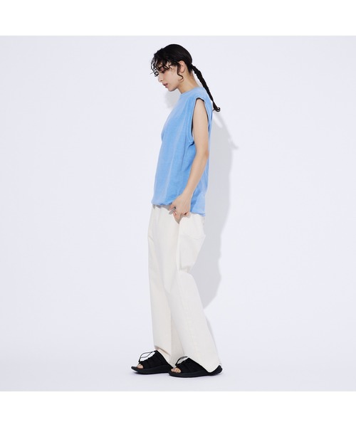 JEMORGAN（ジェーイーモーガン）の「【JEMORGAN LONG JOHNS/ジェーイーモーガンロングジョーンズ】天竺 ピグメントノースリーブ JE765-22S /天竺/タンクトップ【WEB限定】（タンクトップ・メンズ・ブラック/サックスブルー/ホワイト/グリーン/オレンジ/パープル・XL/M/L）」の9枚目の写真