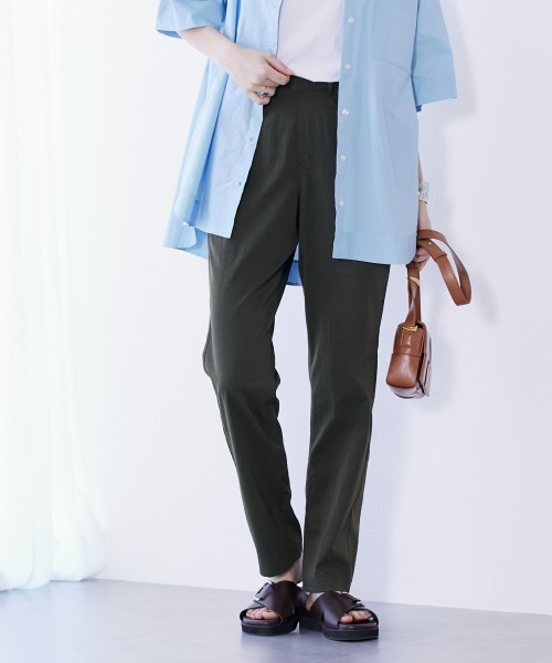 slattgir(スラットジール)の「高身長 接触冷感ライトチノストレートパンツ(股下78cm)(トールサイズ)(その他パンツ・レディース・ブラック/ベージュ/カーキ・5L/M/L/LL/3L/4L)」の15枚目の写真