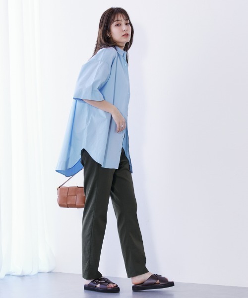 slattgir(スラットジール)の「高身長 接触冷感ライトチノストレートパンツ(股下78cm)(トールサイズ)(その他パンツ・レディース・ブラック/ベージュ/カーキ・5L/M/L/LL/3L/4L)」の12枚目の写真