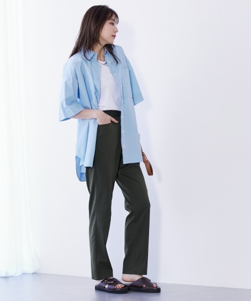 slattgir(スラットジール)の「高身長 接触冷感ライトチノストレートパンツ(股下78cm)(トールサイズ)(その他パンツ・レディース・ブラック/ベージュ/カーキ・5L/M/L/LL/3L/4L)」の10枚目の写真