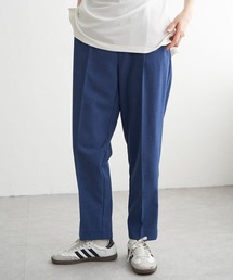 リネンライククロップドテーパードパンツ