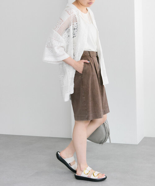 ear PAPILLONNER(イアパピヨネ)の「レースシャツ【SUM1 STYLE(スミスタイル)】(シャツ/ブラウス・レディース・ブラック/ホワイト・FREE)」の9枚目の写真