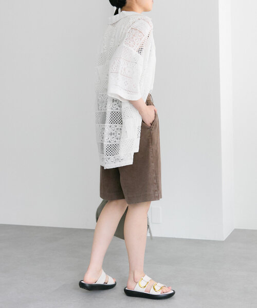 ear PAPILLONNER(イアパピヨネ)の「レースシャツ【SUM1 STYLE(スミスタイル)】(シャツ/ブラウス・レディース・ブラック/ホワイト・FREE)」の10枚目の写真