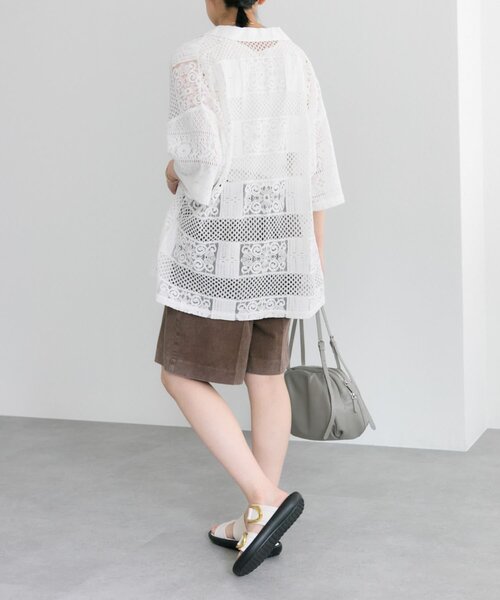 ear PAPILLONNER(イアパピヨネ)の「レースシャツ【SUM1 STYLE(スミスタイル)】(シャツ/ブラウス・レディース・ブラック/ホワイト・FREE)」の11枚目の写真