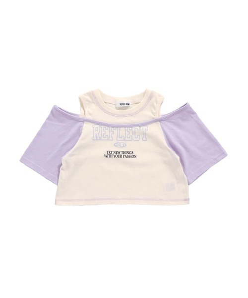 Kyoii★韓国ブランド★TIMI OFFSHOULDER TEE_2COLOR セール】KIRSH DOODLE CHERRY TIE-DYE CIRCLE LOGO T-SHIRT HS