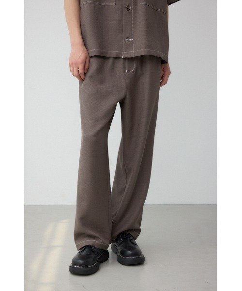 AZUL by moussy（アズールバイマウジー）の「アウトステッチブッチャーワイドパンツ（スラックス・メンズ・ブラック/グレー/ライトブラウン・LARGE/MEDIUM）」の3枚目の写真