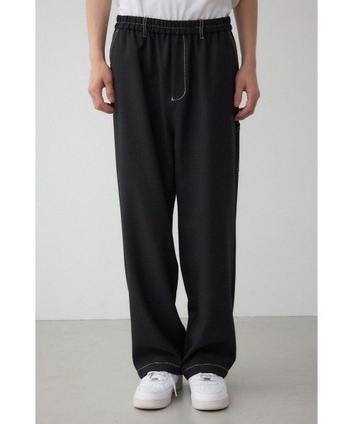 AZUL by moussy（アズールバイマウジー）の「アウトステッチブッチャーワイドパンツ（スラックス・メンズ・ブラック/グレー/ライトブラウン・LARGE/MEDIUM）」の6枚目の写真