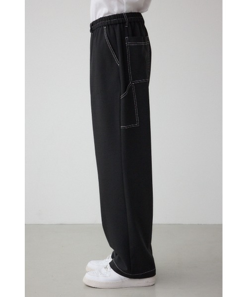 AZUL by moussy（アズールバイマウジー）の「アウトステッチブッチャーワイドパンツ（スラックス・メンズ・ブラック/グレー/ライトブラウン・LARGE/MEDIUM）」の7枚目の写真