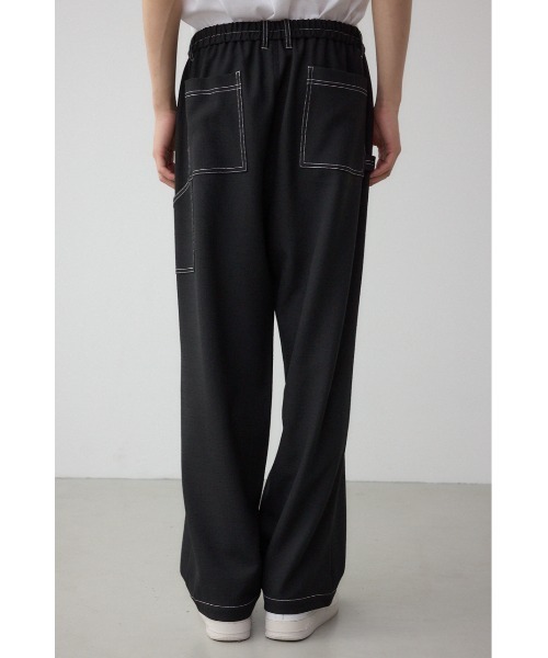 AZUL by moussy（アズールバイマウジー）の「アウトステッチブッチャーワイドパンツ（スラックス・メンズ・ブラック/グレー/ライトブラウン・LARGE/MEDIUM）」の8枚目の写真