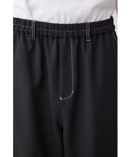 AZUL by moussy（アズールバイマウジー）の「アウトステッチブッチャーワイドパンツ（スラックス・メンズ・ブラック/グレー/ライトブラウン・LARGE/MEDIUM）」の9枚目の写真