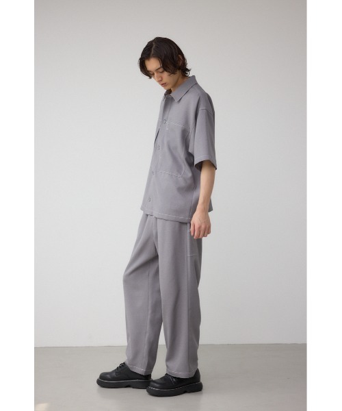 AZUL by moussy（アズールバイマウジー）の「アウトステッチブッチャーワイドパンツ（スラックス・メンズ・ブラック/グレー/ライトブラウン・LARGE/MEDIUM）」の17枚目の写真