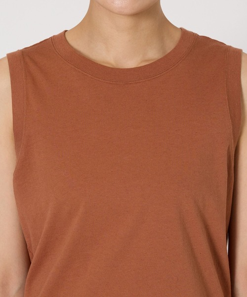 BABYLONE（バビロン）の「コットンリネンテンジクノースリ（タンクトップ・レディース・ライトブルー/ホワイト/ブラック/ライトブラウン・フリー）」の17枚目の写真