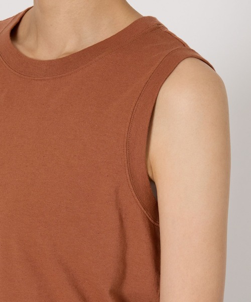 BABYLONE（バビロン）の「コットンリネンテンジクノースリ（タンクトップ・レディース・ライトブルー/ホワイト/ブラック/ライトブラウン・フリー）」の18枚目の写真