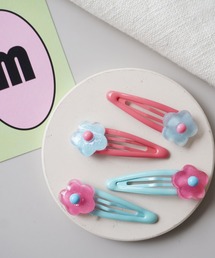 Bambin（ボンバン）の「【 Bambin / ボンバン 】 ミニ フラワー ヘアピン 《 4個セット 》（ヘアピン・キッズ）」