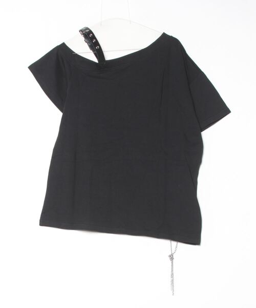 tシャツ A'GEM/9 × .kom 「AOSPACE」オフショルスカル半袖Tシャツ レディース A'GEM/9 × .kom 『AOSPACE』オフショルスカル半袖Tシャツ