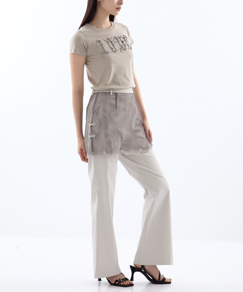 tanakadaisuke/タナカダイスケ】flower tulle skirt pants