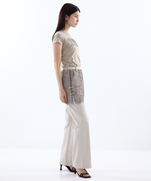 tanakadaisuke/タナカダイスケ】flower tulle skirt pants