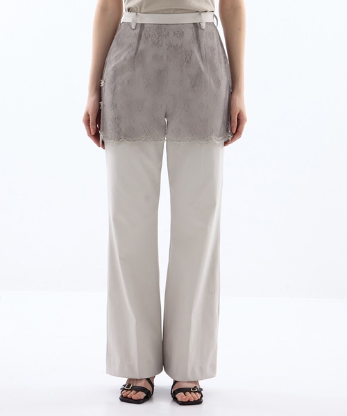 tanakadaisuke/タナカダイスケ】flower tulle skirt pants