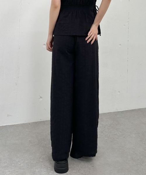 archives(アルシーヴ)の「【SET UP対応】ストライプイージーワイドパンツ(その他パンツ・レディース・ブラック/ブルー/オフホワイト・MEDIUM)」の16枚目の写真