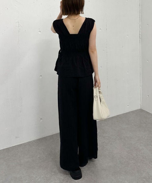 archives(アルシーヴ)の「【SET UP対応】ストライプイージーワイドパンツ(その他パンツ・レディース・ブラック/ブルー/オフホワイト・MEDIUM)」の20枚目の写真