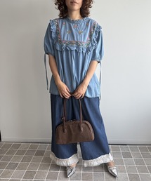 シャツ/ブラウス デニムシャツチュニック デニム デニム デニム