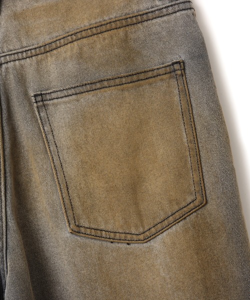 atmos pink（アトモスピンク）の「atmos pink Vintage Finished Denim / アトモス ピンク ヴィンテージ フィニッシュ デニム（デニムパンツ・レディース・ブルー/ブラック・M/S）」の4枚目の写真