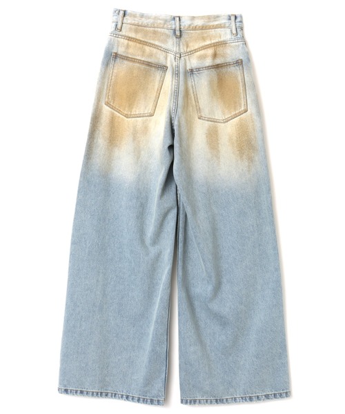 atmos pink（アトモスピンク）の「atmos pink Vintage Finished Denim / アトモス ピンク ヴィンテージ フィニッシュ デニム（デニムパンツ・レディース・ブルー/ブラック・M/S）」の10枚目の写真