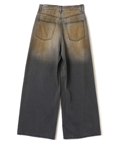 atmos pink（アトモスピンク）の「atmos pink Vintage Finished Denim / アトモス ピンク ヴィンテージ フィニッシュ デニム（デニムパンツ・レディース・ブルー/ブラック・M/S）」の6枚目の写真