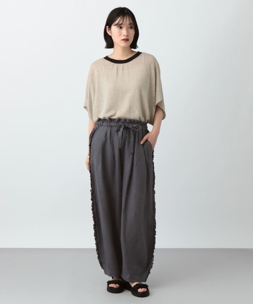 natural by clip》リネンサイドフリルパンツ[プチサイズあり]
