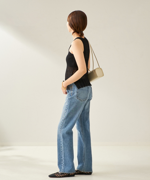 plage(プラージュ)の「ENRICA / エンリカ SHEER RIB ノースリーブ(ニット/セーター・レディース・オレンジ/ブラック/レッド・FREE)」の9枚目の写真