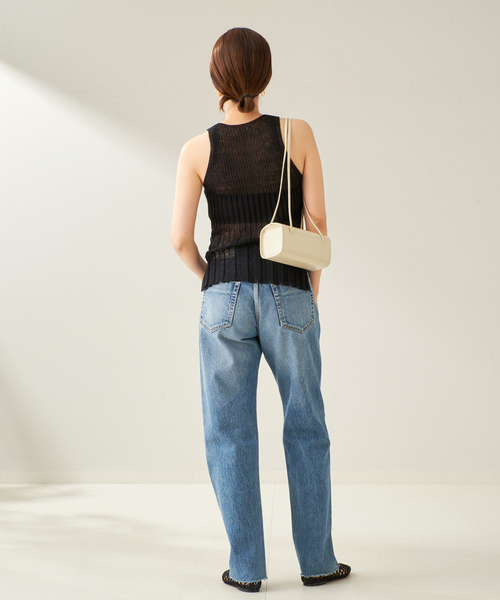plage(プラージュ)の「ENRICA / エンリカ SHEER RIB ノースリーブ(ニット/セーター・レディース・オレンジ/ブラック/レッド・FREE)」の10枚目の写真