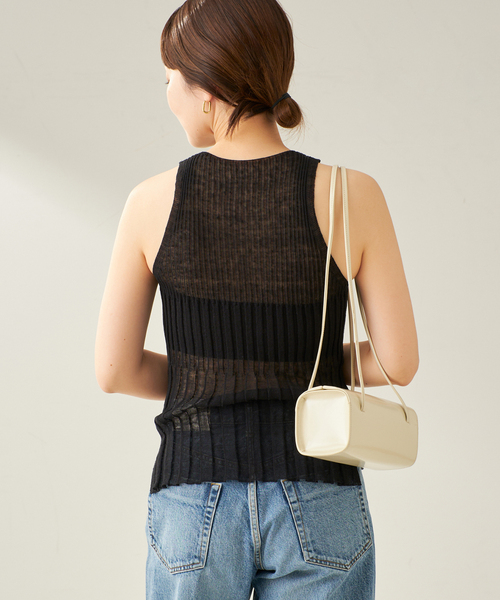 plage(プラージュ)の「ENRICA / エンリカ SHEER RIB ノースリーブ(ニット/セーター・レディース・オレンジ/ブラック/レッド・FREE)」の13枚目の写真