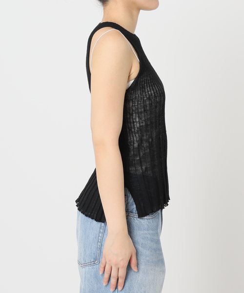 ニット セーター ENRICA / エンリカ SHEER RIB ノースリーブ レディース ENRICA / エンリカ SHEER RIB ノースリーブ（ニット/セーター