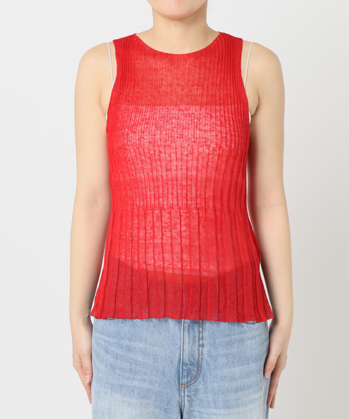 ニット セーター ENRICA / エンリカ SHEER RIB ノースリーブ レディース ENRICA / エンリカ SHEER RIB ノースリーブ（ニット/セーター