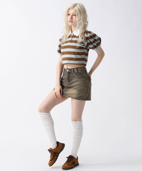 FOREVER 21（フォーエバー トゥエンティーワン）の「【2025SS】アソートパフポロシャツ（ポロシャツ・レディース・ネイビー/ブラック/ブルー・FREE）」の6枚目の写真