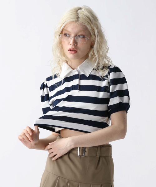 FOREVER 21（フォーエバー トゥエンティーワン）の「【2025SS】アソートパフポロシャツ（ポロシャツ・レディース・ネイビー/ブラック/ブルー・FREE）」の15枚目の写真