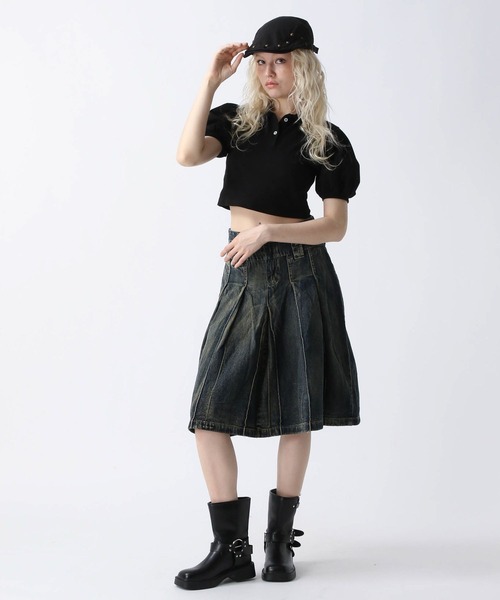 FOREVER 21（フォーエバー トゥエンティーワン）の「【2025SS】アソートパフポロシャツ（ポロシャツ・レディース・ネイビー/ブラック/ブルー・FREE）」の8枚目の写真