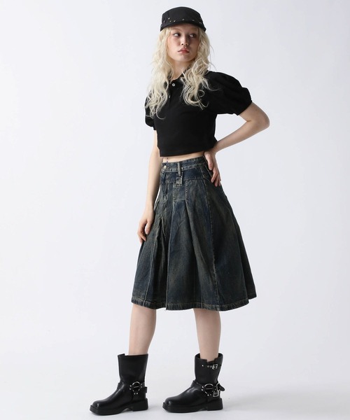 FOREVER 21（フォーエバー トゥエンティーワン）の「【2025SS】アソートパフポロシャツ（ポロシャツ・レディース・ネイビー/ブラック/ブルー・FREE）」の9枚目の写真