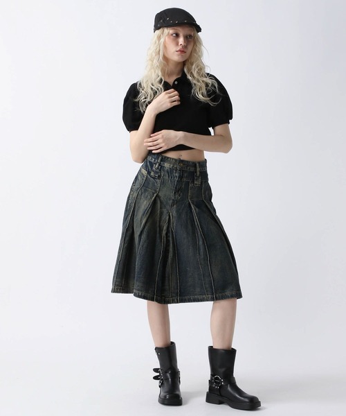 FOREVER 21（フォーエバー トゥエンティーワン）の「【2025SS】アソートパフポロシャツ（ポロシャツ・レディース・ネイビー/ブラック/ブルー・FREE）」の10枚目の写真