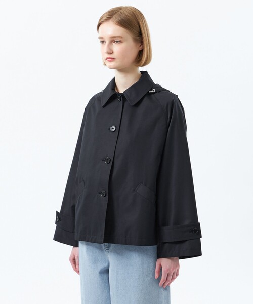 MACKINTOSH PHILOSOPHY(マッキントッシュ フィロソフィー)の「【WELBURY SHORT HOOD(ウェルベリーショートフード)】 レインタフタ(トレンチコート・レディース・ダークネイビー/オフホワイト・38)」の10枚目の写真