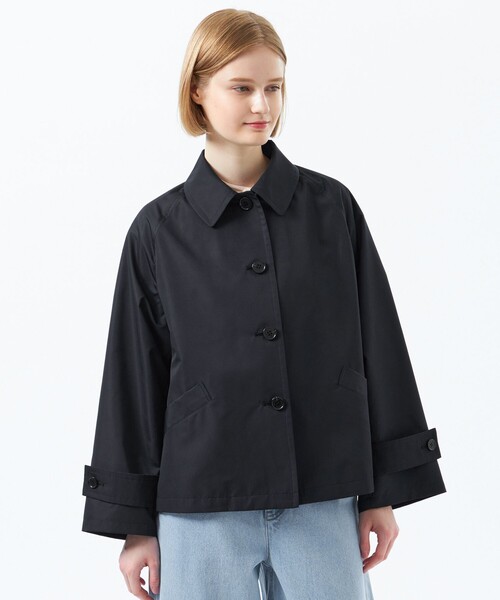 MACKINTOSH PHILOSOPHY(マッキントッシュ フィロソフィー)の「【WELBURY SHORT HOOD(ウェルベリーショートフード)】 レインタフタ(トレンチコート・レディース・ダークネイビー/オフホワイト・38)」の12枚目の写真