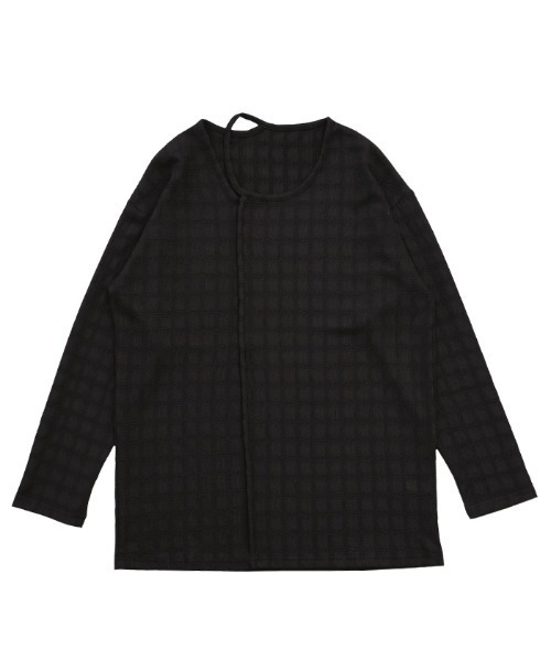 select MOCA Et（セレクトモカエト）の「【Et】Asymmetrical Neck Shirring Tops（Tシャツ/カットソー・レディース・ブラック/ホワイト/ベージュ・FREE）」の11枚目の写真