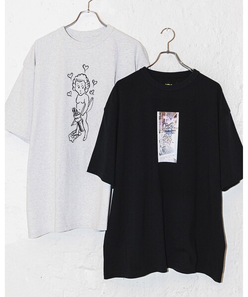 BEAMS T（ビームスティー）の「AEBL / T-SHIRT①（Tシャツ/カットソー・メンズ・ライトグレー・S/M/L/XL）」の2枚目の写真