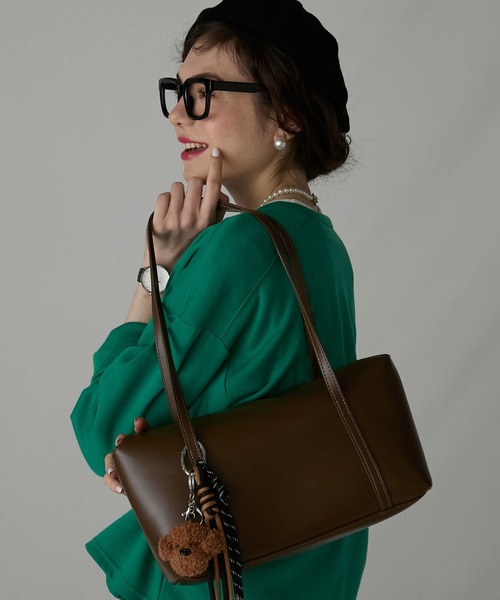 BONLECILL Marche(ボンルシールマルシェ)の「【BONLECILL Marche】ロングハンドルフラップボストンバッグ(ボストンバッグ・レディース・イエロー/ブラック/ホワイト/ブラウン・FREE)」の17枚目の写真