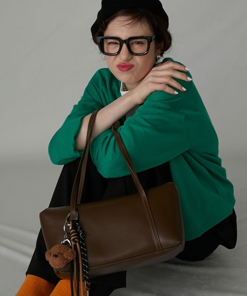 BONLECILL Marche(ボンルシールマルシェ)の「【BONLECILL Marche】ロングハンドルフラップボストンバッグ(ボストンバッグ・レディース・イエロー/ブラック/ホワイト/ブラウン・FREE)」の18枚目の写真