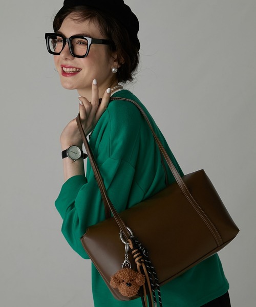 BONLECILL Marche(ボンルシールマルシェ)の「【BONLECILL Marche】ロングハンドルフラップボストンバッグ(ボストンバッグ・レディース・イエロー/ブラック/ホワイト/ブラウン・FREE)」の19枚目の写真