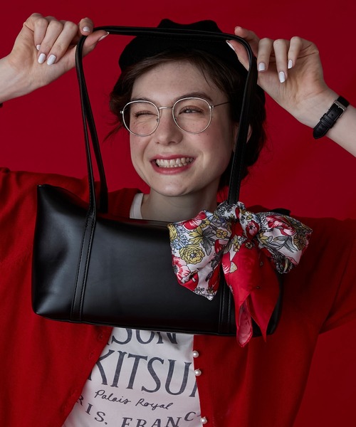 BONLECILL Marche(ボンルシールマルシェ)の「【BONLECILL Marche】ロングハンドルフラップボストンバッグ(ボストンバッグ・レディース・イエロー/ブラック/ホワイト/ブラウン・FREE)」の12枚目の写真